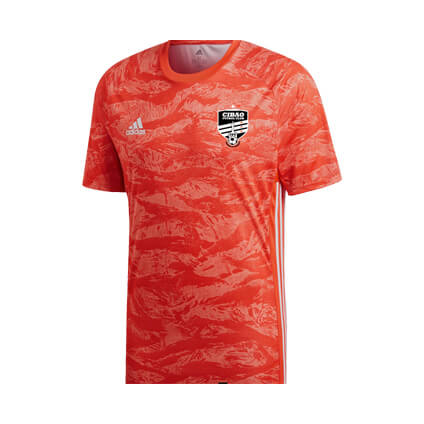 camiseta naranja futbol